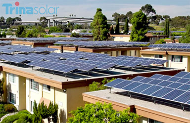 flat roof Trina solar panel systems