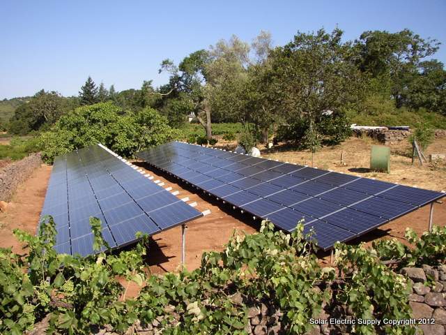 30 kW Kyocera Solar array with Prosolar Ground Trac. Residential solar 