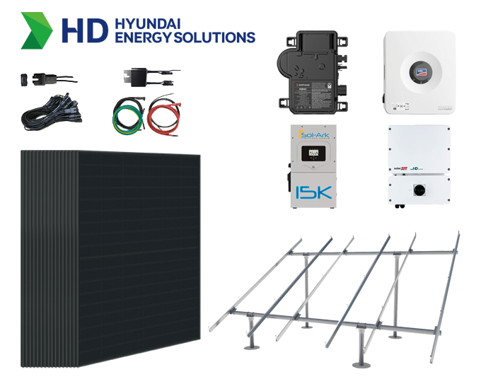 10.44 kW Hyundai Ground Mount Solar System – Complete Kit