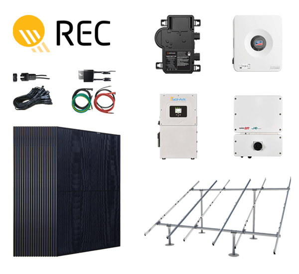13.44 kW REC420AA Pure-2 REC Ground Mount Solar System Kit