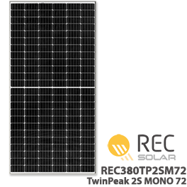  Peak フラッグ REC 380W REC380TP2SM72 TwinPeak 2S Mono 72 PERC Solar Panel Price