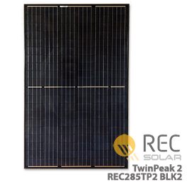 REC TwinPeak 2 REC285TP2-BLK2 285W Black Solar Panel