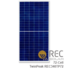 REC TwinPeak REC340TP Solar Panel - Low Wholesale Price
