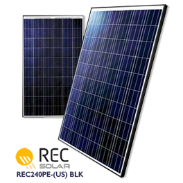 ソラページ REC 240PE-USBLK Solar Panels | Black Frame Wholesale