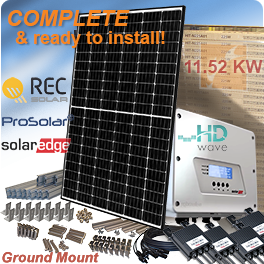 11.52kW N-PEAK REC320NP Ground-Mounted Grid-tie Solar System
