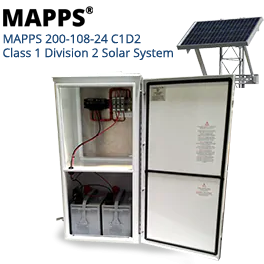 200 Watt 24VDC 108Ahr Class 1 Div 2 Solar System