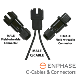 Enphase Q Cable &amp; Field-Wireable Connectors for IQ Microinverters