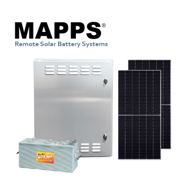 MAPPS 300 Watt 12VDC 265Ahr Pole-Mounted Solar Battery System