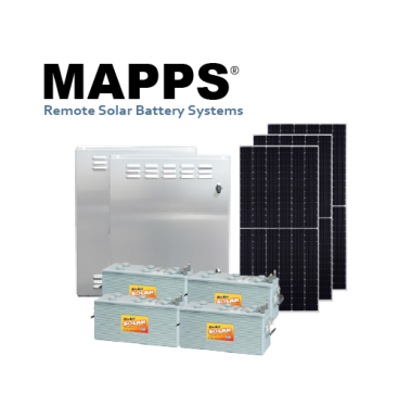 600W 24VDC 530Ahr Pole-Mounted Battery Enclosure Solar System