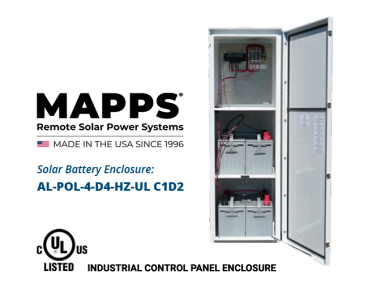 MAPPS 4-Battery Class 1 Division 2 Outdoor System Enclosure