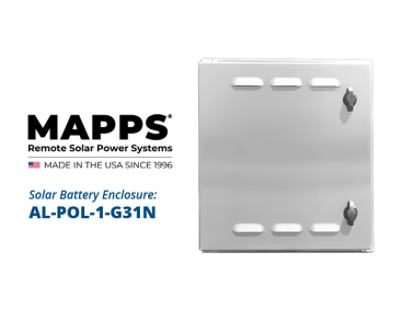 MAPPS Outdoor Solar Battery Enclosure AL-POL-1-G31N