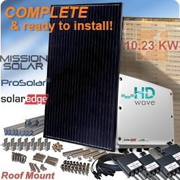 10.23 KW Mission Solar MSE310SQ8T Black PERC Solar Panel System