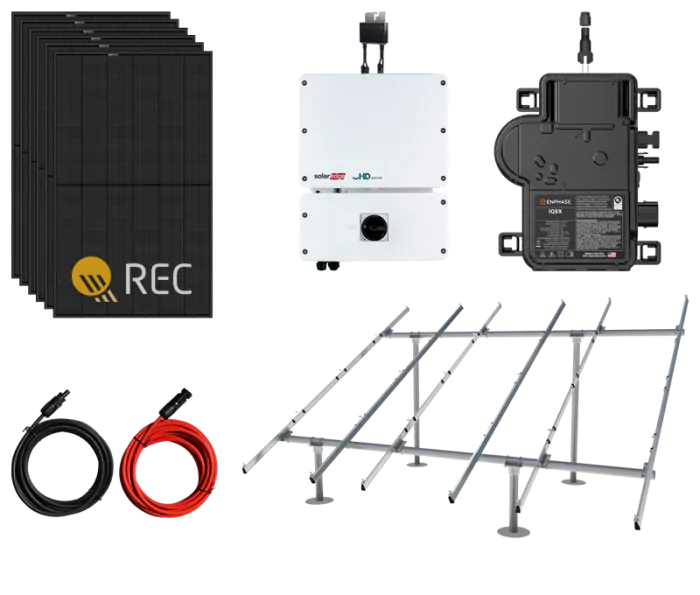 そらページ 11.20 kW REC400AA Low Profile Ground Mount Solar System