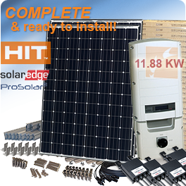11.88 KW HIT N330 VBHN330SA16 SolarEdge System