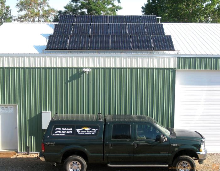 4.0 KW Sloped Metal Roof Solar System - Gardnerville
