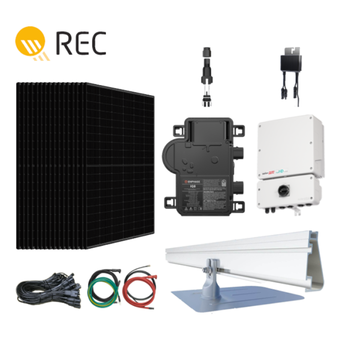 12.6 KW REC420AA Alpha Pure-R Solar Systems
