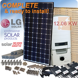 12KW SolarEdge Optimizer Solar System w/ LG LG335N1CA5 Panels 