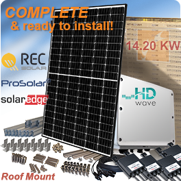 14.2kW REC Alpha REC355AA Wholesale Solar Panel System