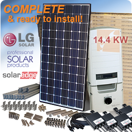14.4kW SolarEdge / LG MonoX LG300S1CA5 Solar Panel System
