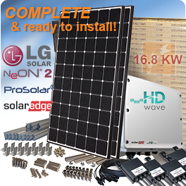 16.8 KW NeON 2 LG350N1C-V5 Wholesale Solar Panel System