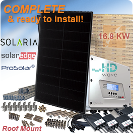 16.8 KW Solaria PowerXT 350R-PD Solar Panel System