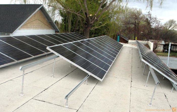 8 KW Flat Roof Solar System w/ SolarWedge Mount Attachments