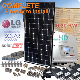 DIY 6.3 KW NeON R LG350Q1C-A5 Solar Panel System
