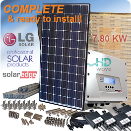 7.8kW SolarEdge HD Wave Solar System w/ LG300S1CA5 Panels