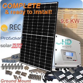 9.6kW N-PEAK REC320NP Home Ground-Mounted Solar System