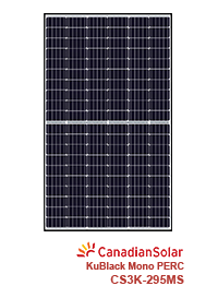 Canadian Solar KuBlack CS3K-295MS 295W Mono PERC Solar Panel