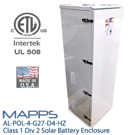 MAPPS 4-Battery Class 1 Division 2 Outdoor System Enclosure