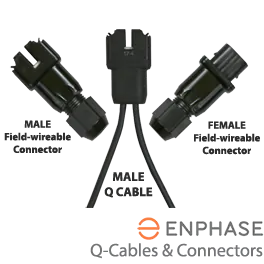 Enphase Q Cable & Field-Wireable Connectors for IQ Microinverters