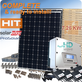 Home 7.26 KW Panasonic HIT N330 Solar Panel System