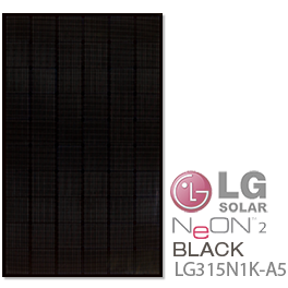 LG LG315N1K-A5 315 Watt NeON 2 Black Solar Panel - Low Price