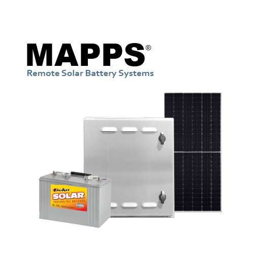 MAPPS 30 Watt 12VDC 58Ahr Battery Enclosure Solar Battery System