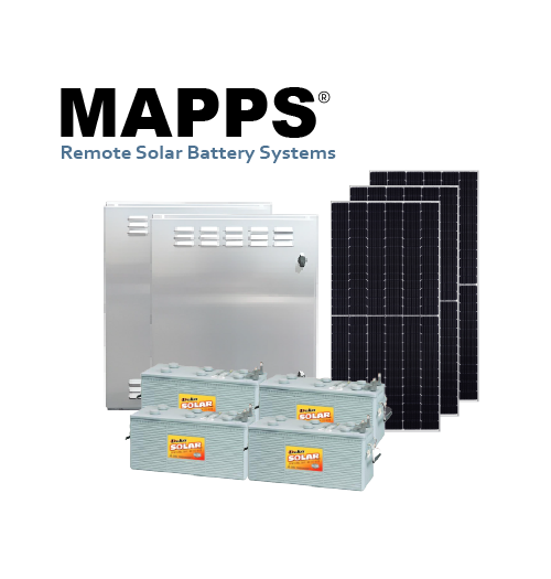 600W 24VDC 530Ahr Pole-Mounted Battery Enclosure Solar System