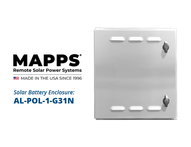 MAPPS Outdoor Solar Battery Enclosure AL-POL-1-G31N