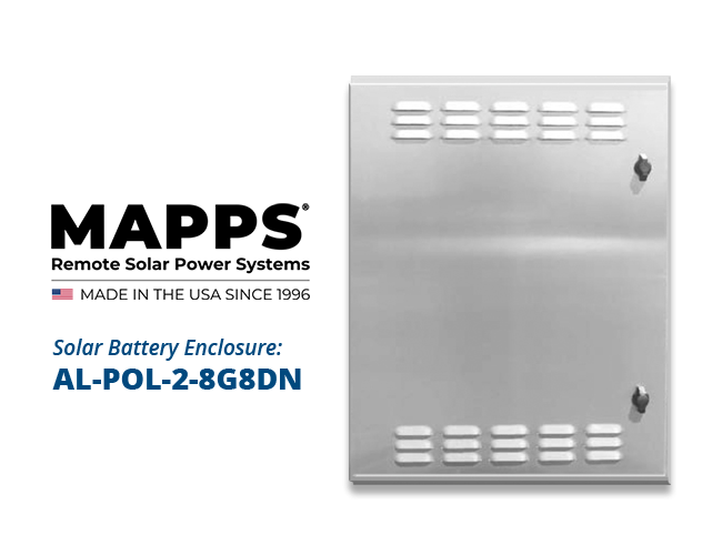 MAPPS AL-POL-2-8G8DN Solar Battery Box Enclosure