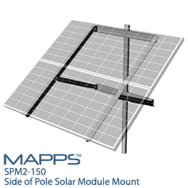 MAPPS SPM2-150 Side of Pole Mount for 2 Solar Panels