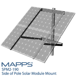 MAPPS SPM2-190 Side of Pole Mount for 2 Solar Panels