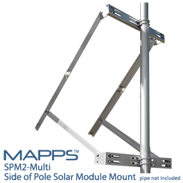 MAPPS SPM2-Multi Side of Pole Mount for 2 Solar Panels