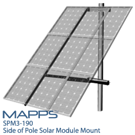 MAPPS SPM3-190 Side of Pole Mount for 3 Solar Panels