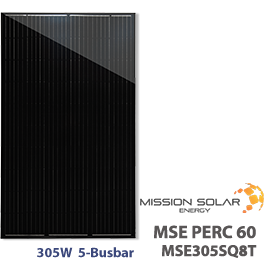 Mission Solar 305W MSE305SQ8T 5BB Solar Panel - Low Price