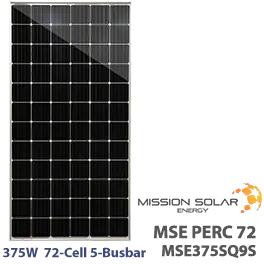 Mission Solar MSE375SQ9S 375W PERC 72 Solar Panel - Low Price
