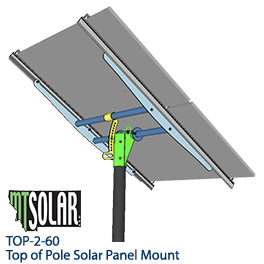 MT Solar 2x 60-cell Solar Panel Top of Pole Mount - TOP-2-60
