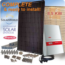8.9 KW Sunmodule Protect SW 270 Mono Black Solar Panel System