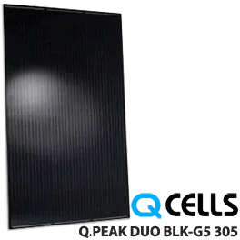 Q CELLS Q.PEAK DUO BLK-G5 305 All-Black Solar Panel - Low Price