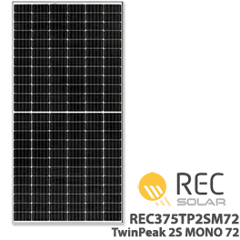 REC 375W REC375TP2SM72 TwinPeak 2S Mono 72 PERC Solar Panel Price