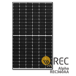 REC Alpha REC360AA 360W Solar Panel - Wholesale