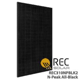 REC310NPBLK2 310W REC N-Peak All-Black Solar Panel - Low Price